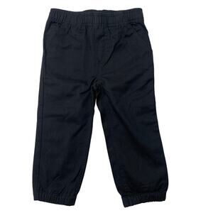 NWT Calvin Klein Jeans Baby Boys 18M Black Jogger Jean Type Pants Cotton Elastic